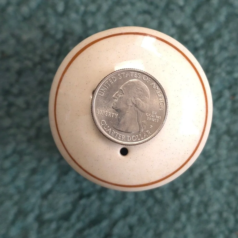 Vintage Newcor Our Country Stoneware Salt Shaker Cream Speckled Ceramic Houses